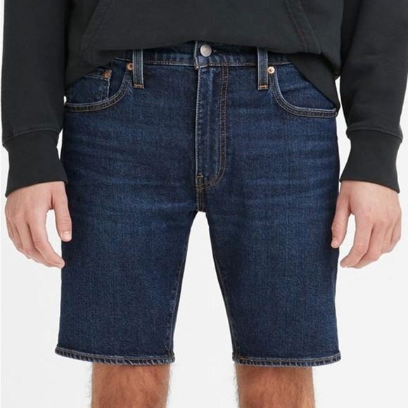 LEVI’S denim shorts 412 slim dark washed Blue men’s size 38 38Wx9L - Picture 14 of 16